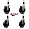 Service Caster 5'' Phenolic Swivel 1-3/8'' Expand Stem Caster Set 2 Total Lock Brakes, 4PK SCC-EXTTL20S514-PHS-2-S-2-138 - alternate 3